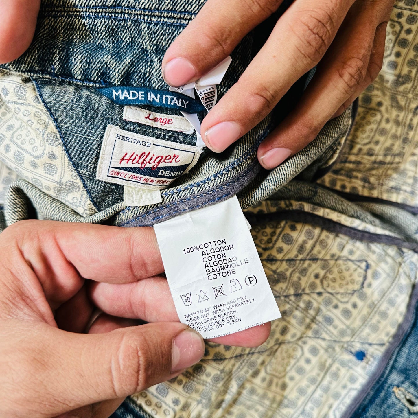 Vintage Italy Tommy Hilfiger Retro Denim Jackets