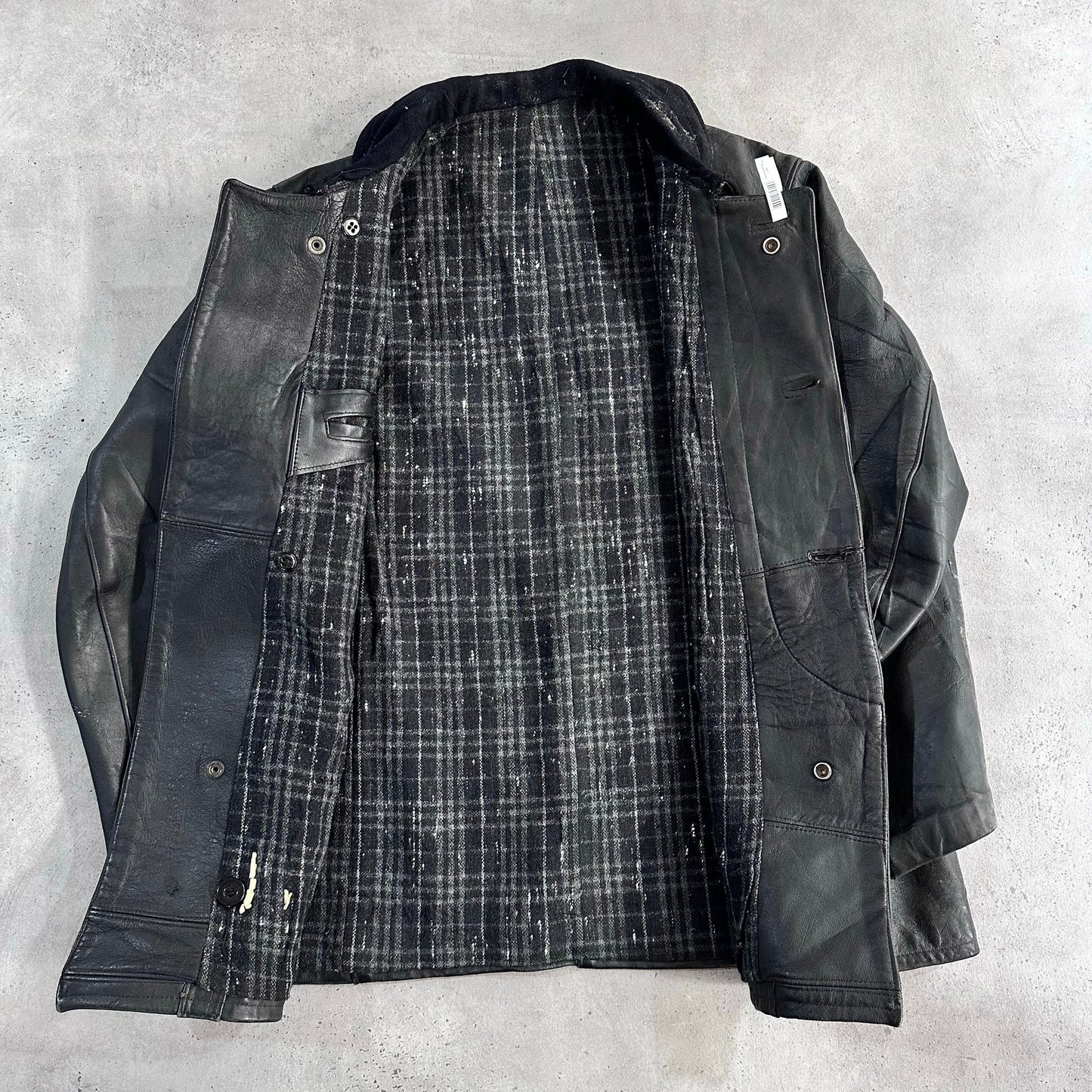 Vintage 50s-60s France Workwear Mid-Length Leather Jackets