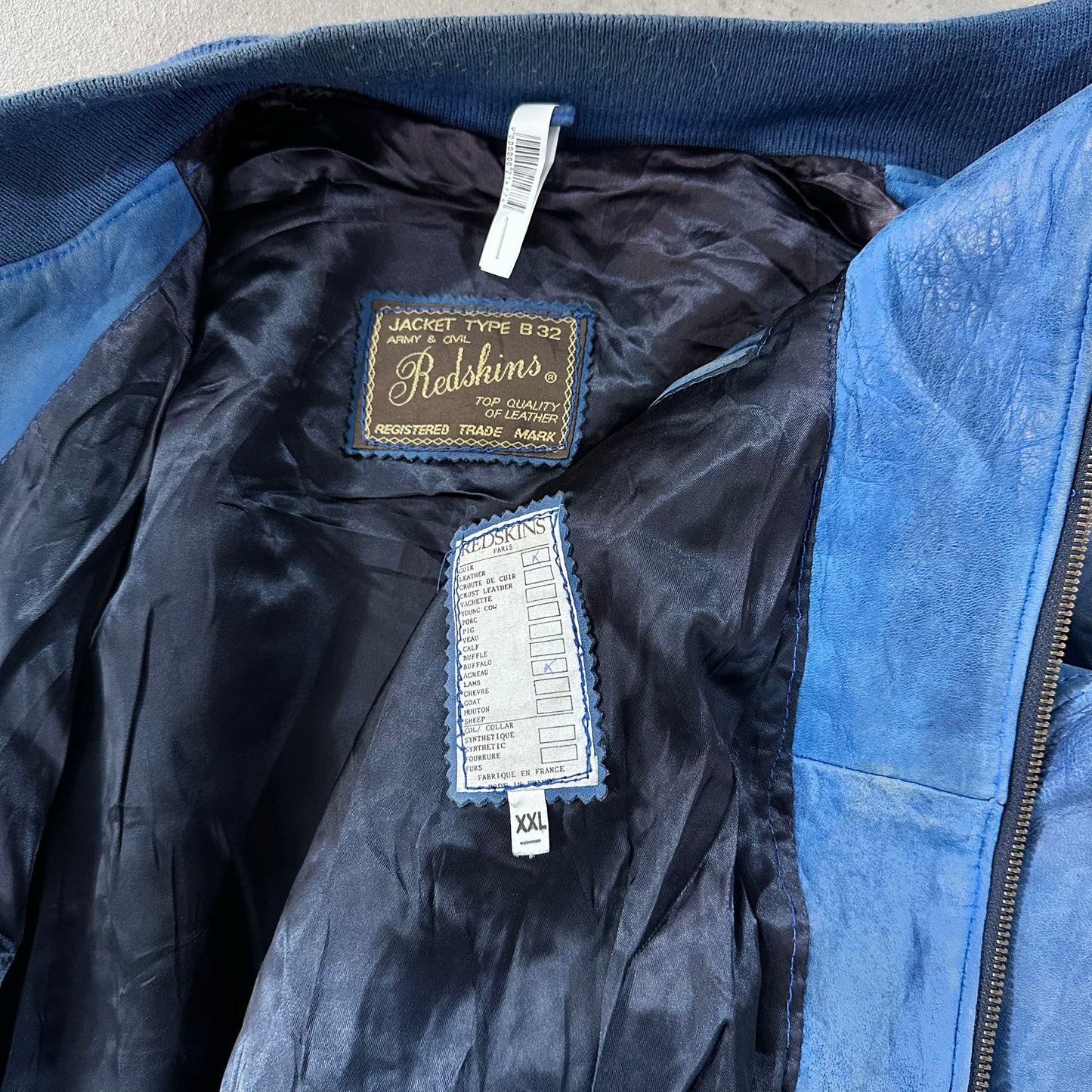 Vintage 70s-90s France Redskins Retro Flight Leather Jackets