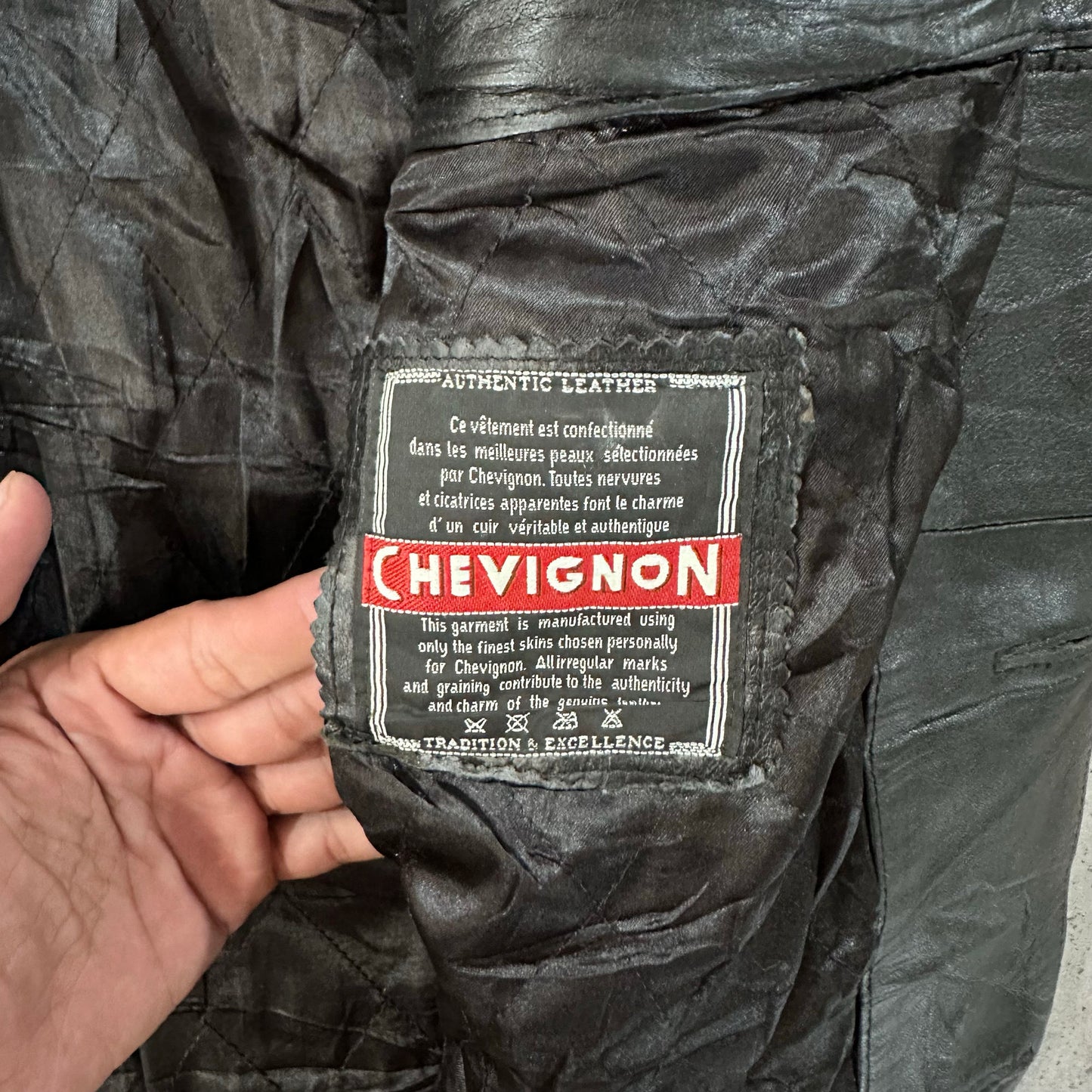 Vintage 70s-90s Chevignon Retro Mid-Length Leather Jackets