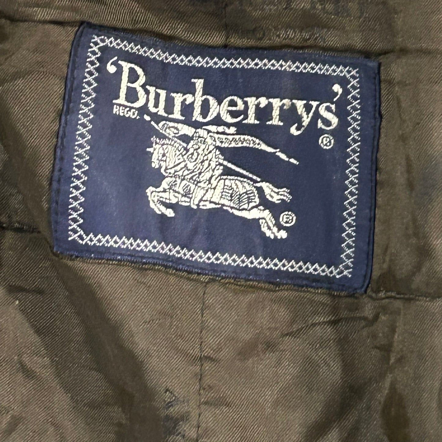 Vintage 70s-90s Burberry Pre-owned Luxury Mid-Length Leather Jackets