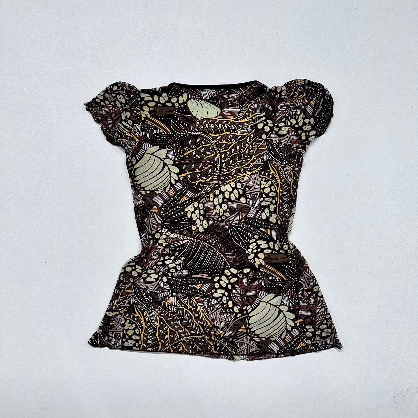 Y2K Printed Blouse