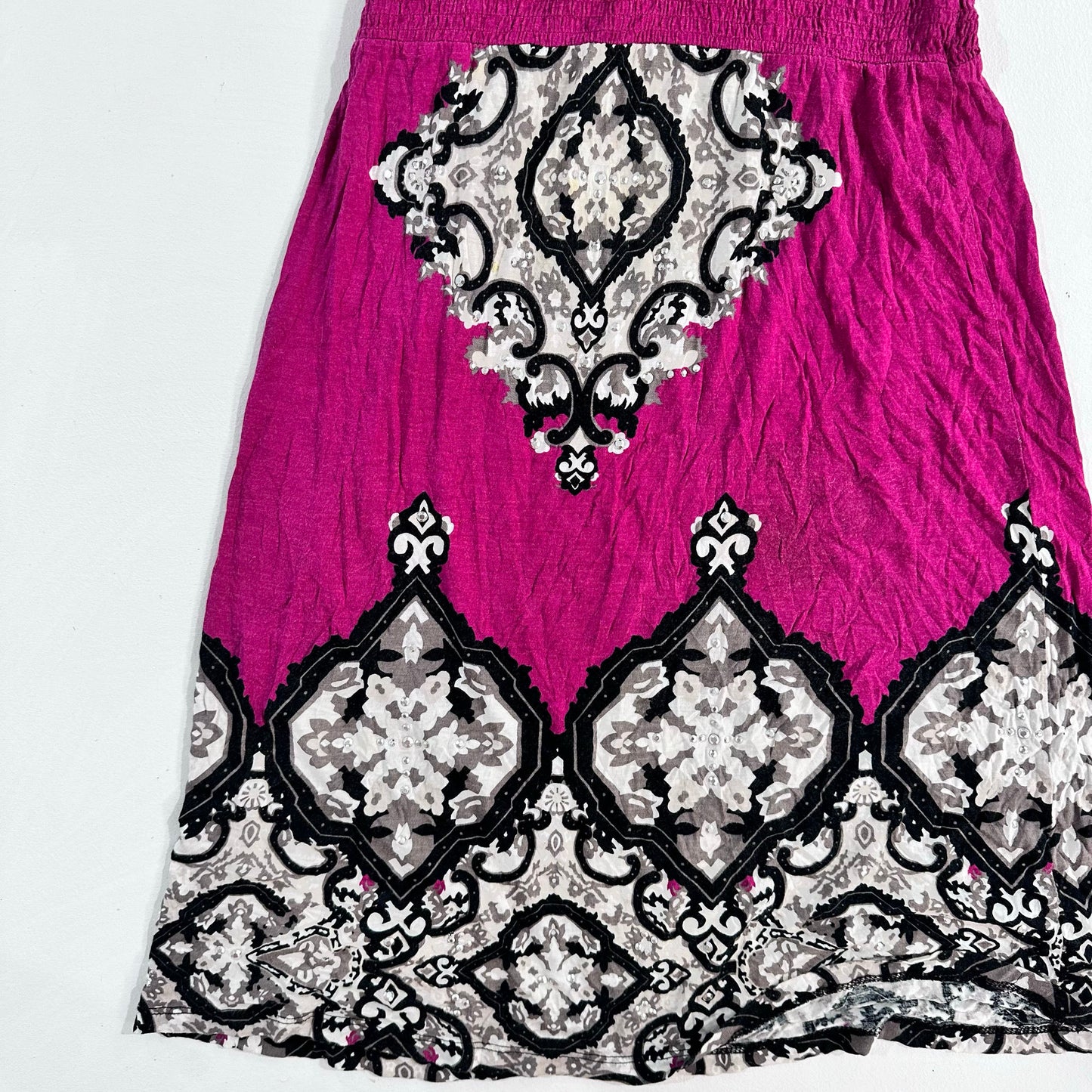 Y2K Printed Rhinestone Dress