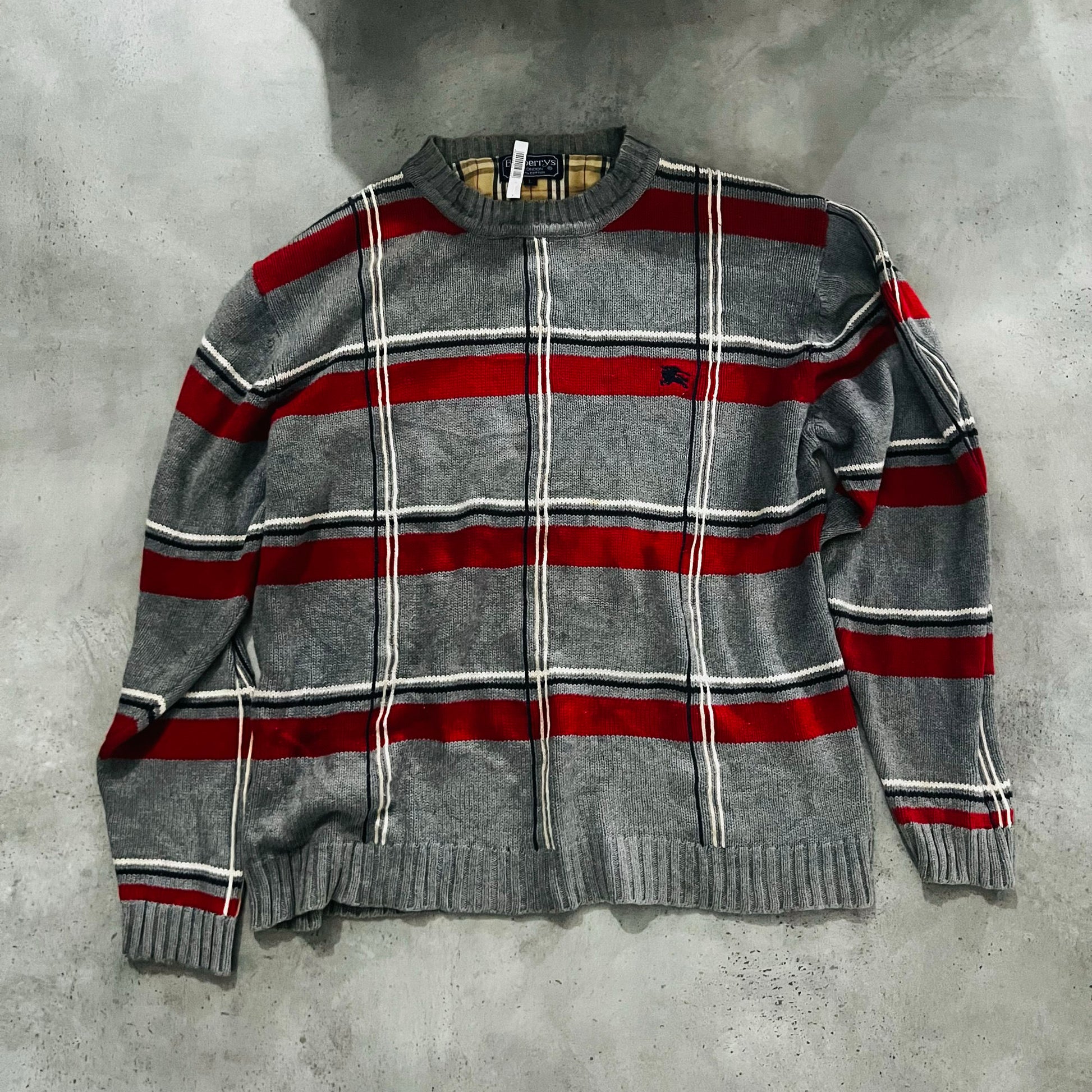 Vintage 70s-90s England Burberry Pre-owned Luxury Pullover Knitwear