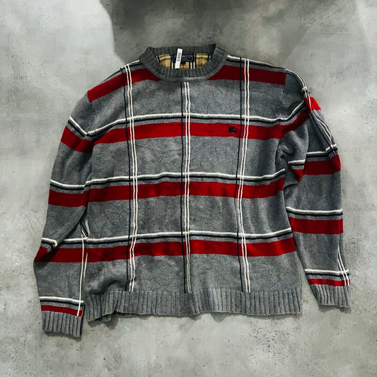 Vintage 70s-90s England Burberry Pre-owned Luxury Pullover Knitwear