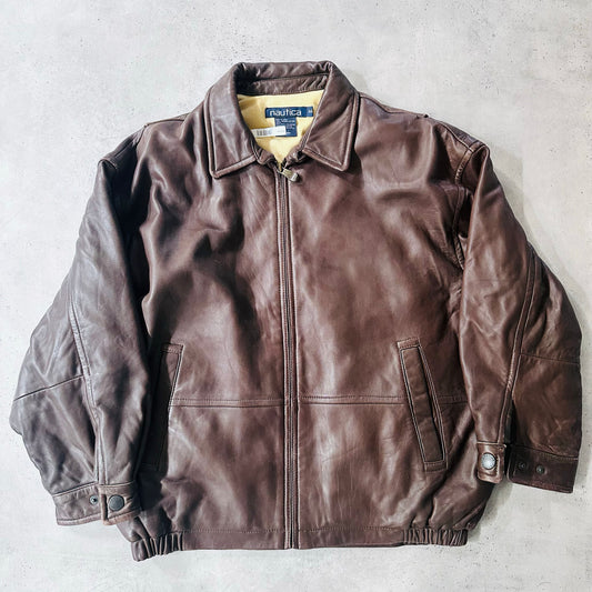 Vintage Nautica Retro Leather Jackets