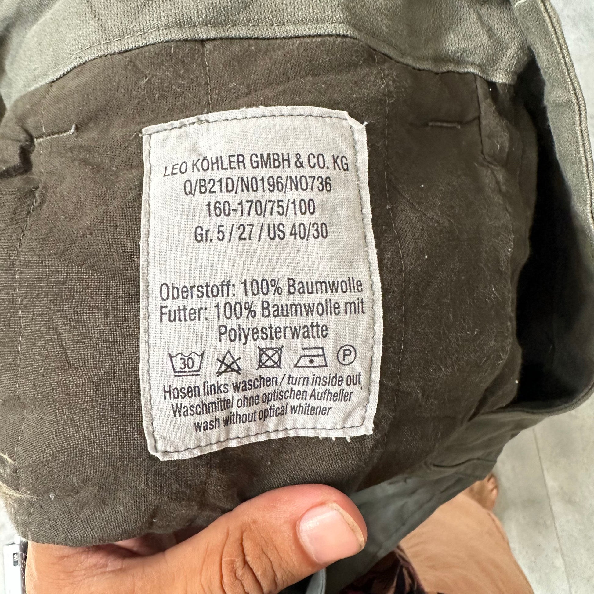 Vintage Germany Military Military Pants