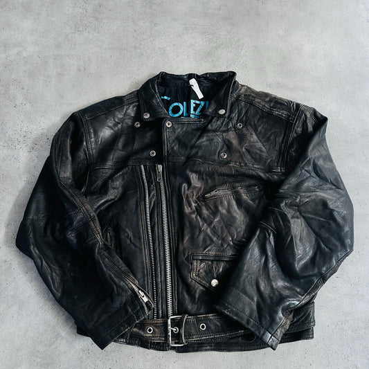 Vintage 70s-90s Germany Retro Double Rider Leather Jackets