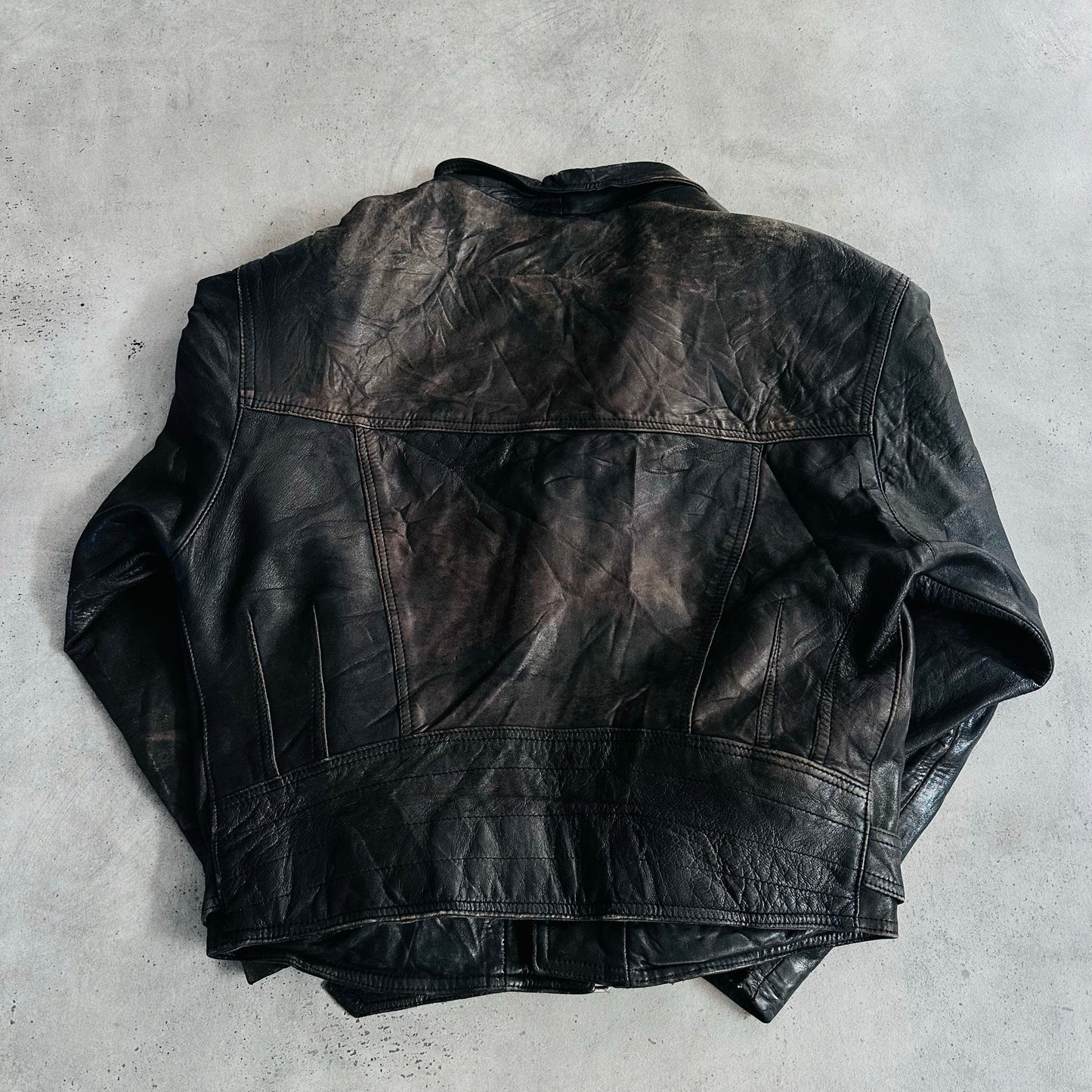 Vintage 70s-90s Germany Retro Double Rider Leather Jackets