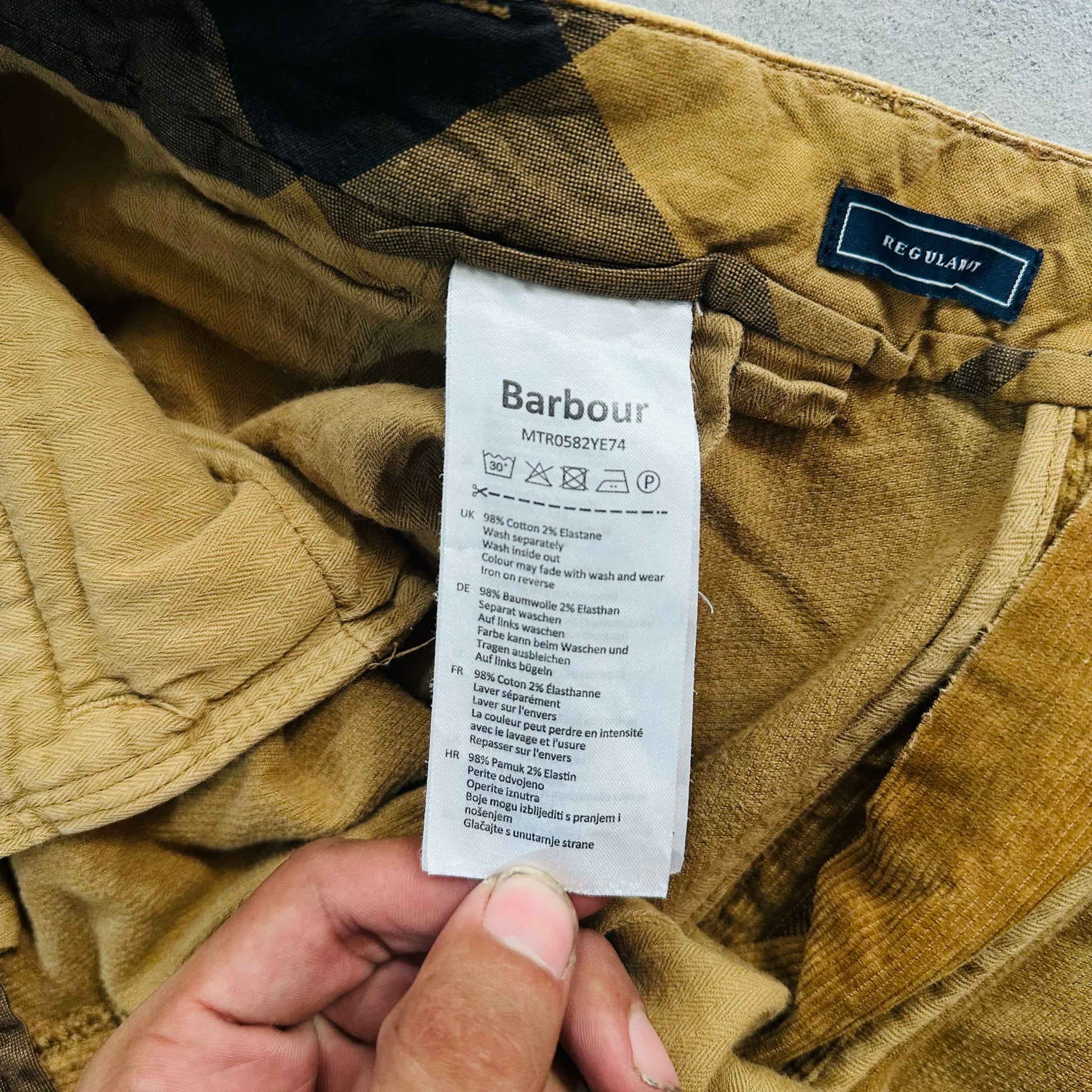 Vintage Barbour Pre-owned Luxury Corduroy Pants