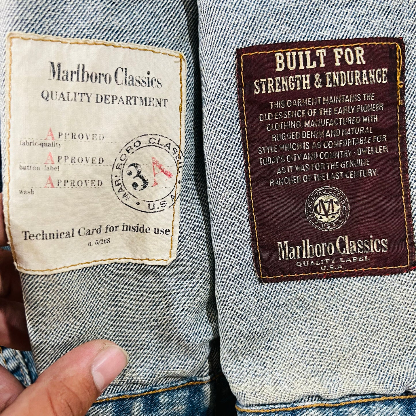 Vintage 70s-90s Marlboro Workwear Denim Jackets