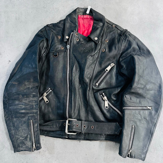 Vintage 70s-90s Retro Double Rider Leather Jackets