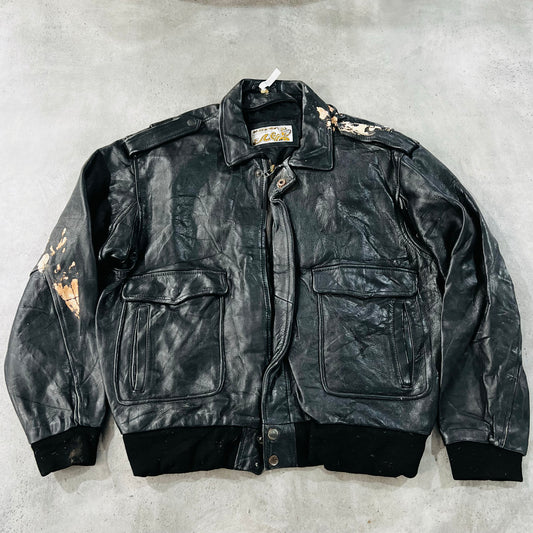 Vintage 70s-90s France Retro Flight Leather Jackets