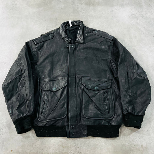 Vintage 70s-90s France Retro Flight Leather Jackets