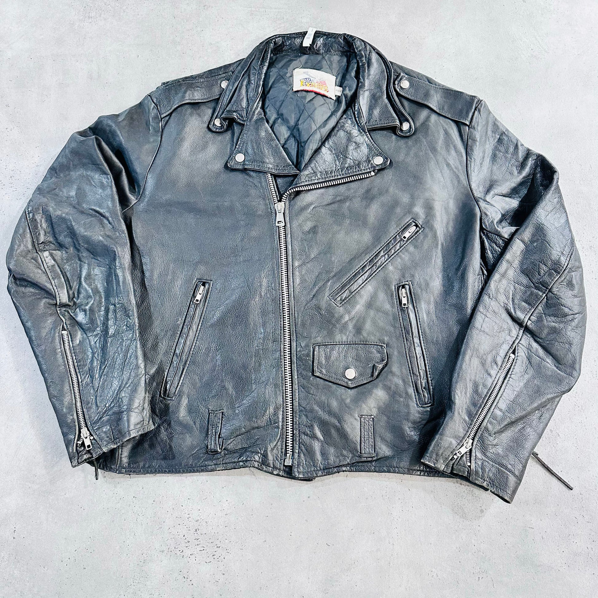 Vintage 70s-90s USA Retro Double Rider Leather Jackets