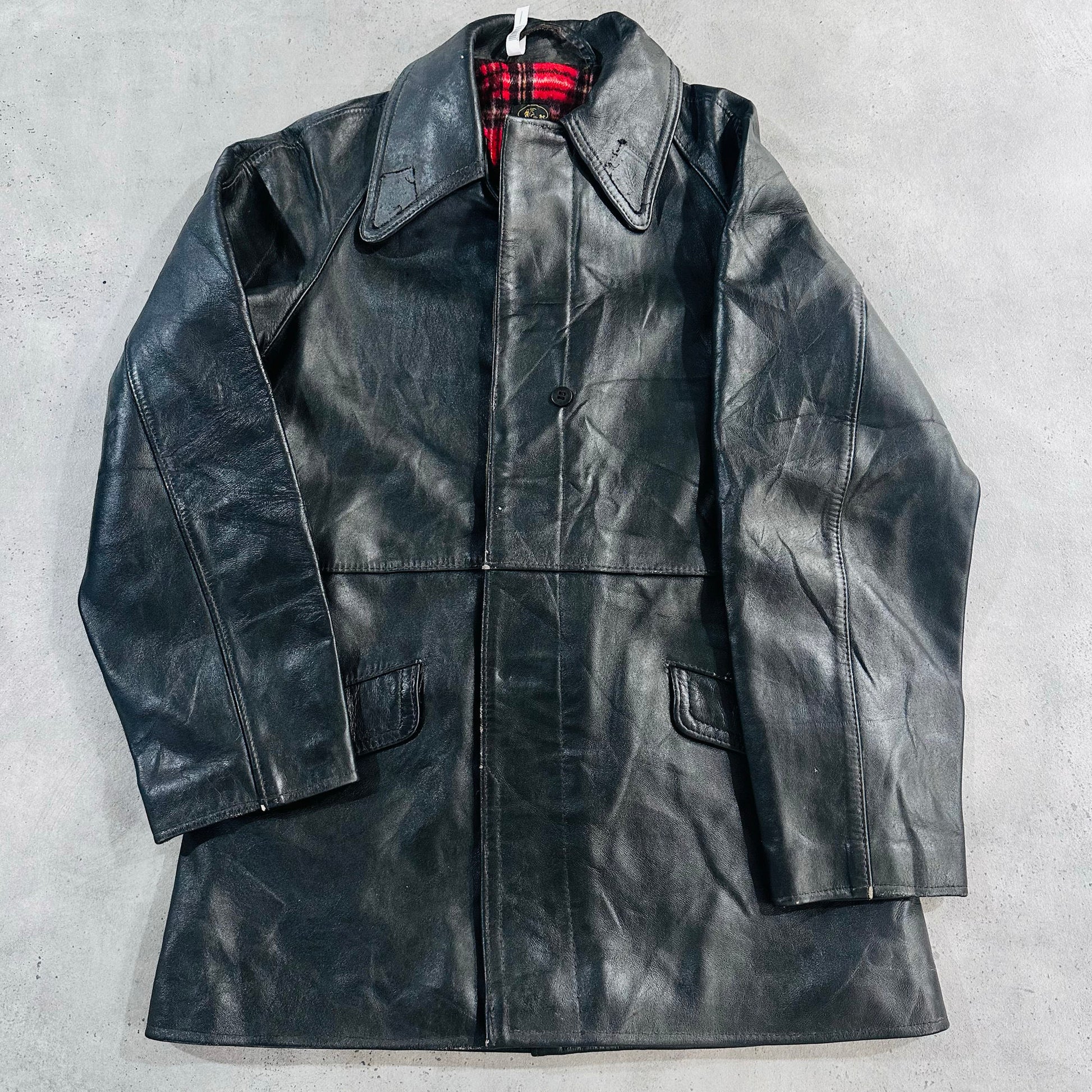 Vintage 70s-90s France Retro Mid-Length Leather Jackets