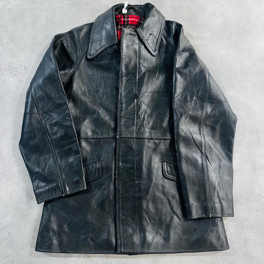 Vintage 70s-90s France Retro Mid-Length Leather Jackets