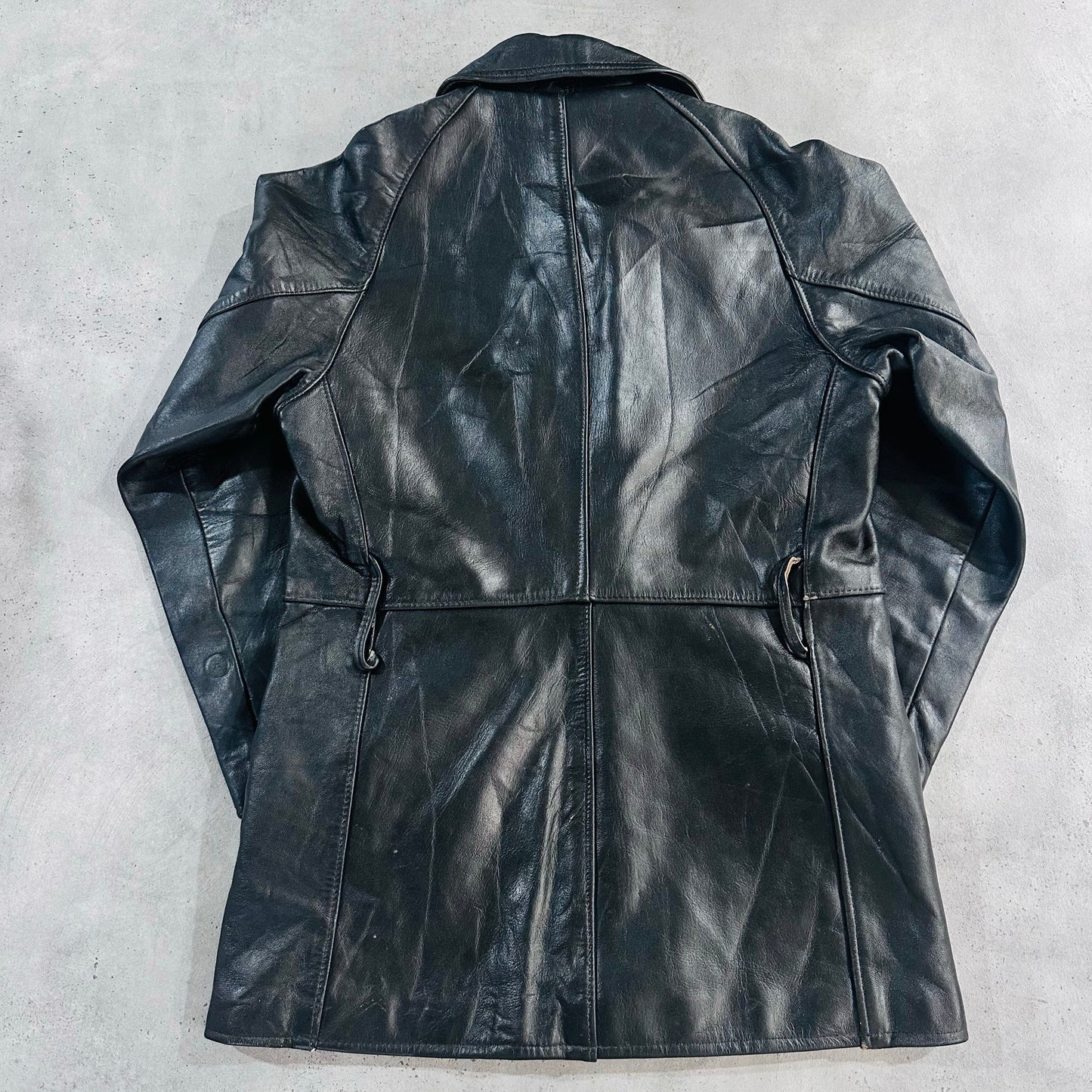 Vintage 70s-90s France Retro Mid-Length Leather Jackets