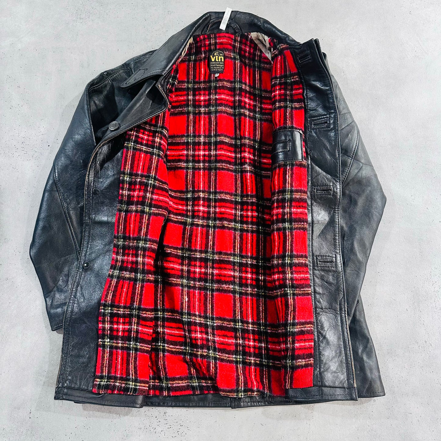 Vintage 70s-90s France Retro Mid-Length Leather Jackets