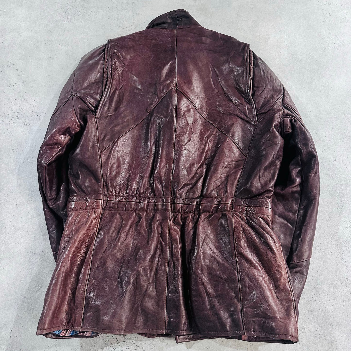 Vintage 70s-90s France Retro Mid-Length Leather Jackets