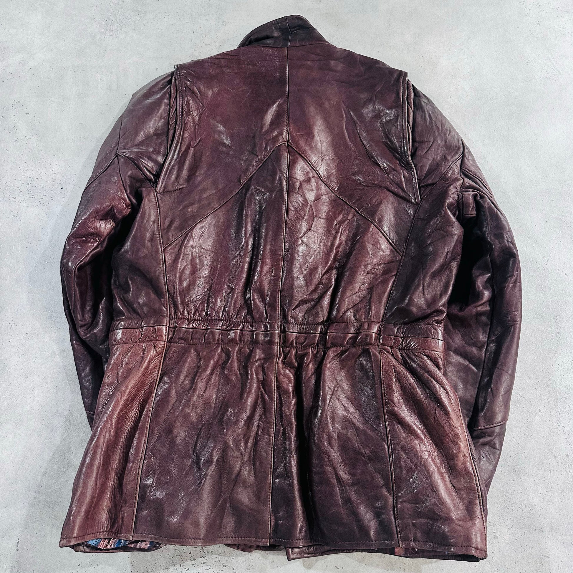 Vintage 70s-90s France Retro Mid-Length Leather Jackets