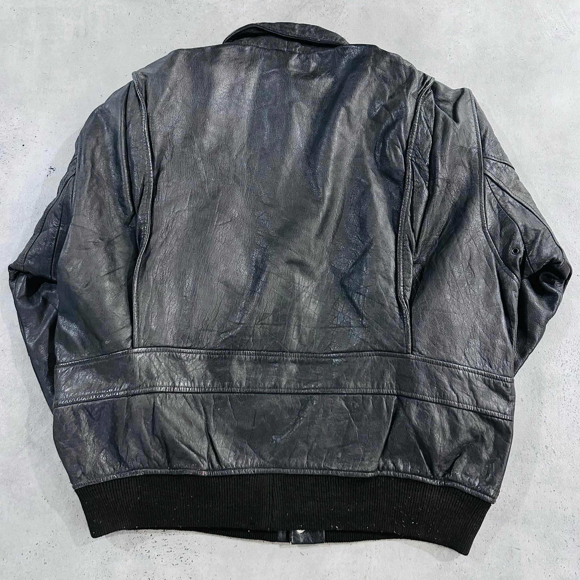 Vintage 70s-90s France Retro Flight Leather Jackets