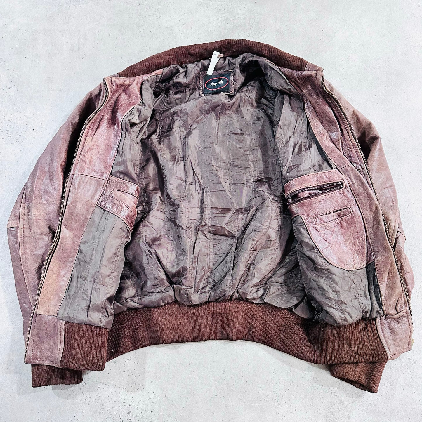 Vintage 70s-90s France Retro Flight Leather Jackets