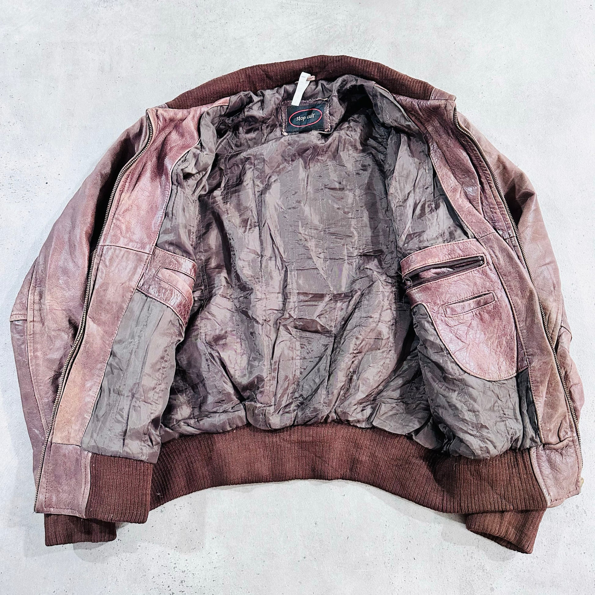 Vintage 70s-90s France Retro Flight Leather Jackets