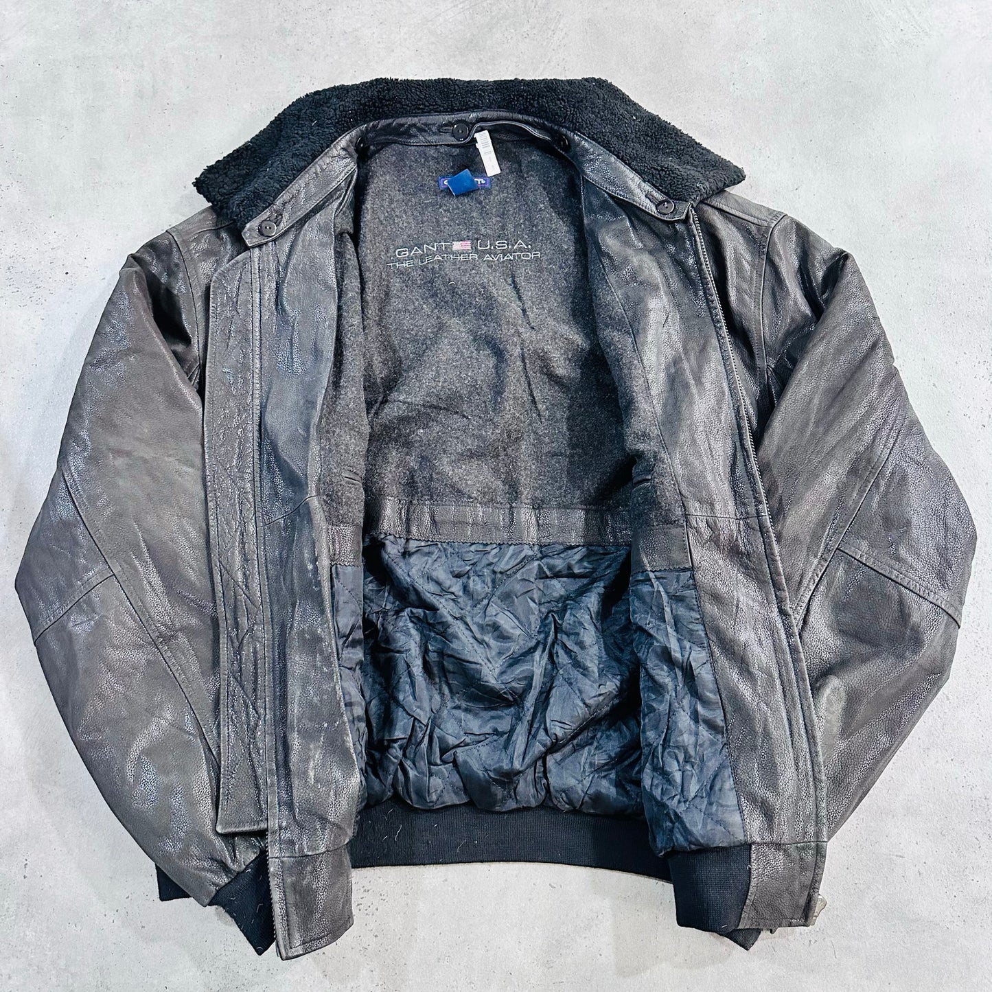 Vintage Turkey GANT Pre-owned Luxury Flight Leather Jackets