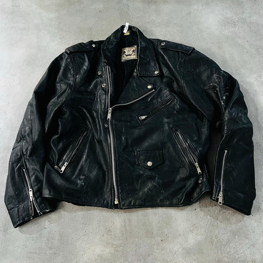 Vintage 70s-90s Retro Double Rider Leather Jackets