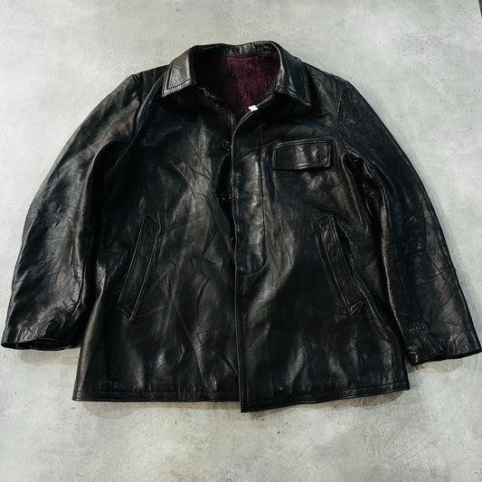 Vintage Retro Mid-Length Leather Jackets