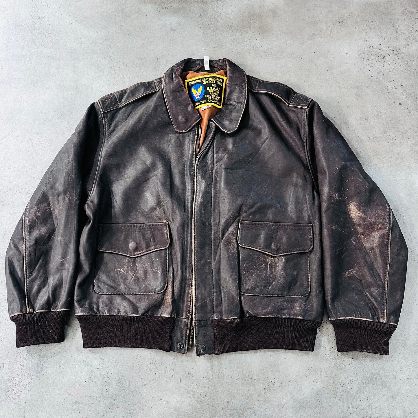 Vintage England Military A-2 Leather Jackets