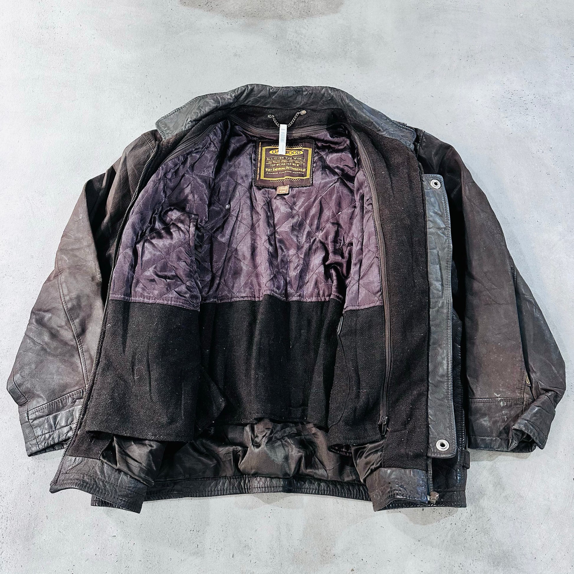 Vintage France Oakwood Retro Leather Jackets