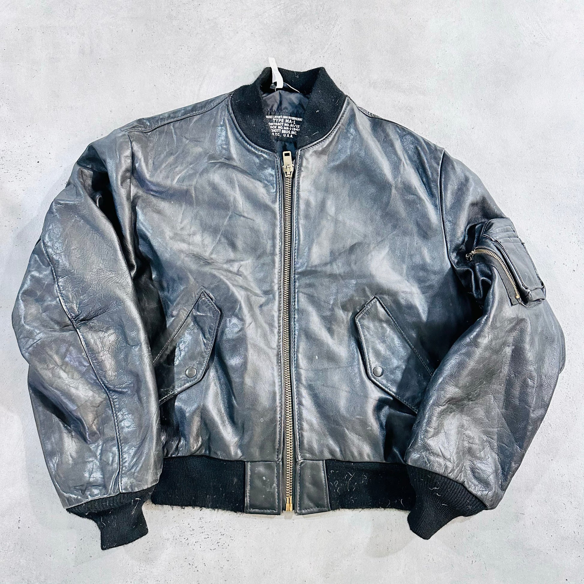 Vintage 70s-90s USA Schott Military Flight Leather Jackets