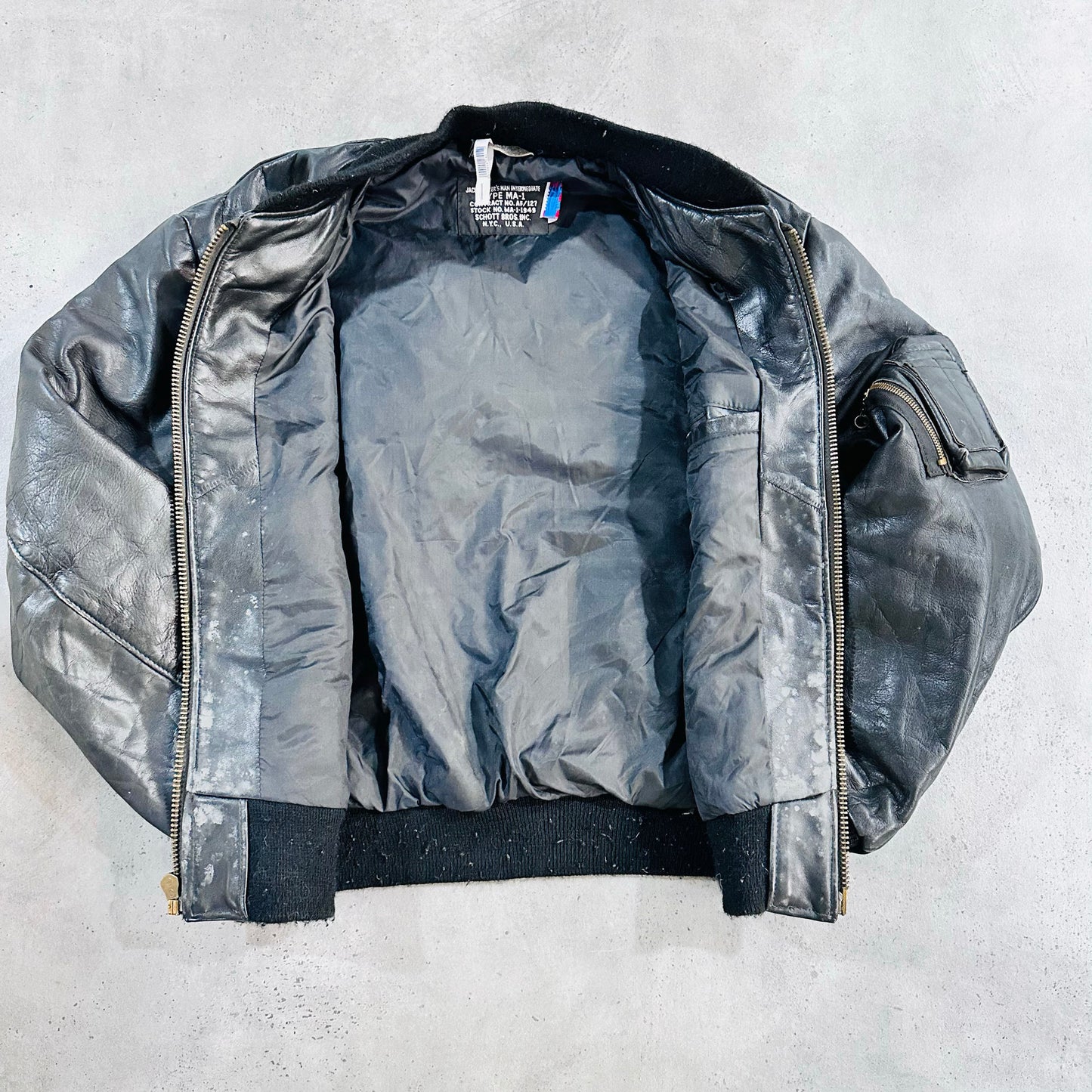 Vintage 70s-90s USA Schott Military Flight Leather Jackets