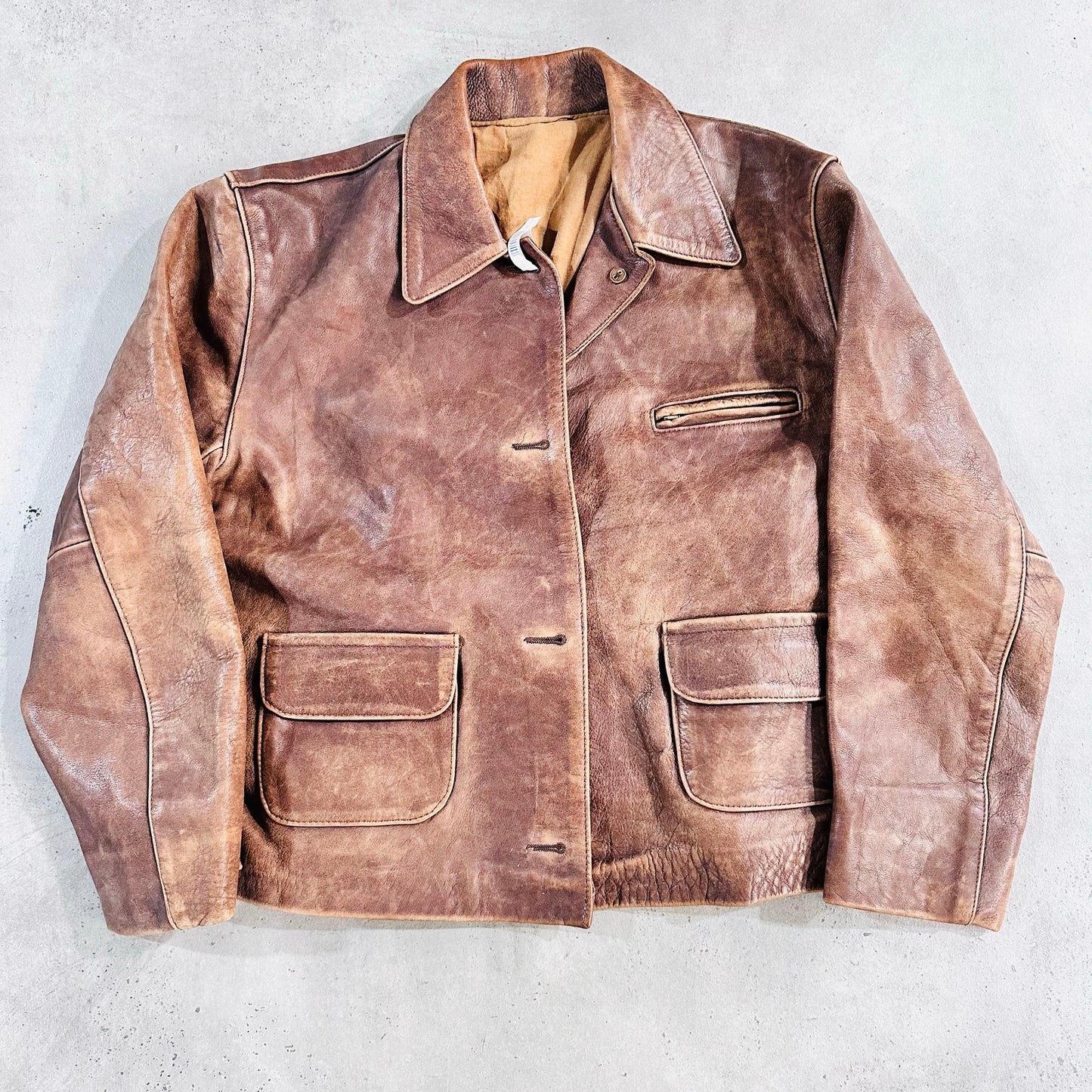 Vintage Italy Retro Leather Jackets