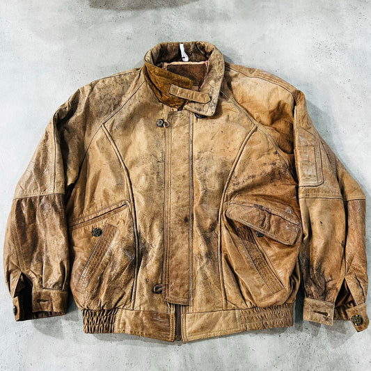 Vintage 70s-90s Germany Retro Flight Leather Jackets