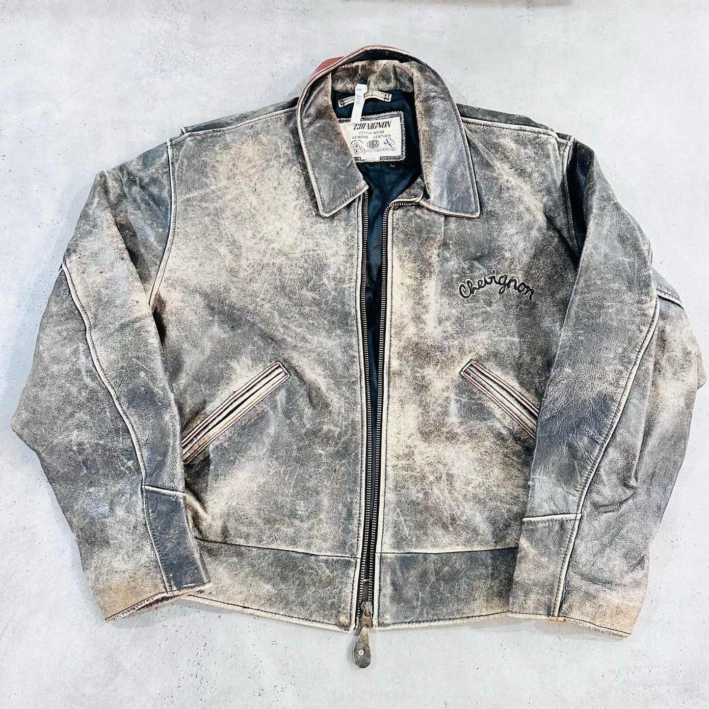 Vintage 70s-90s Chevignon Retro Flight Leather Jackets