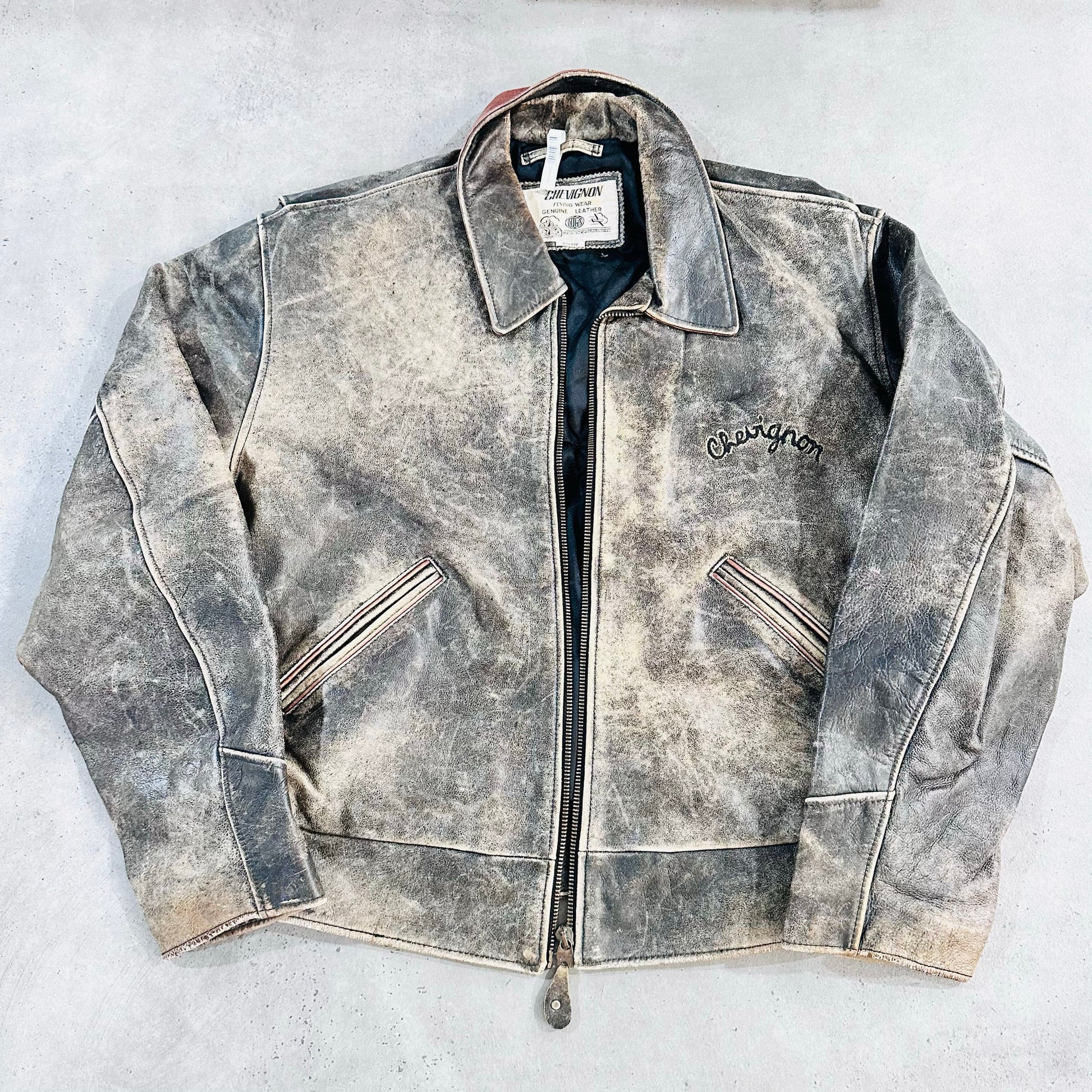 Vintage 70s-90s Chevignon Retro Flight Leather Jackets