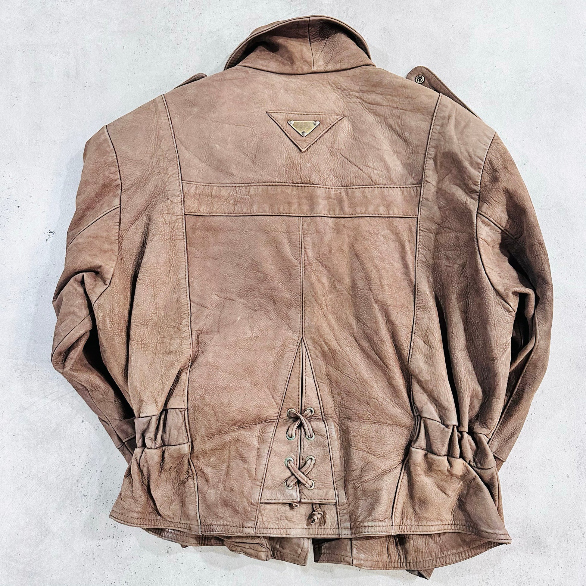 Vintage 70s-90s Italy Retro Double Rider Leather Jackets