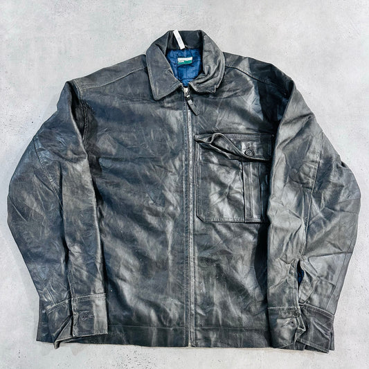 Vintage England Grenfell Pre-owned Luxury Leather Jackets