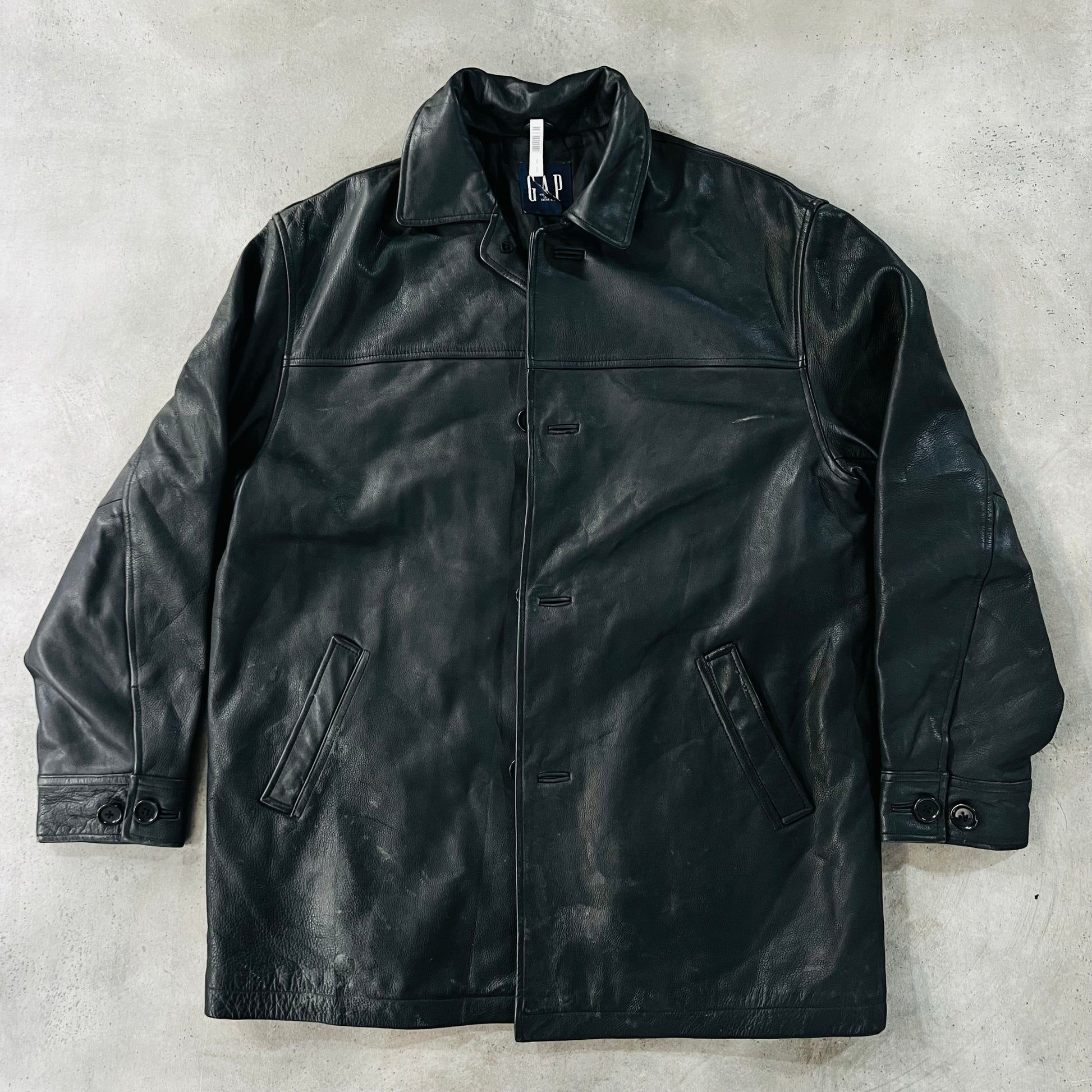 Vintage Gap Retro Mid-Length Leather Jackets