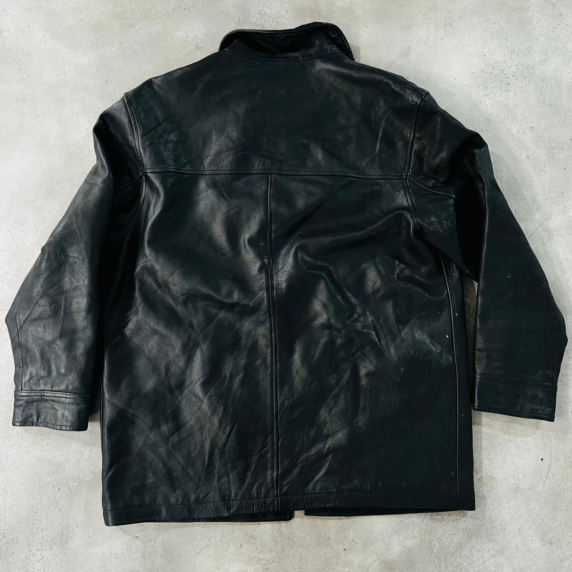 Vintage Gap Retro Mid-Length Leather Jackets