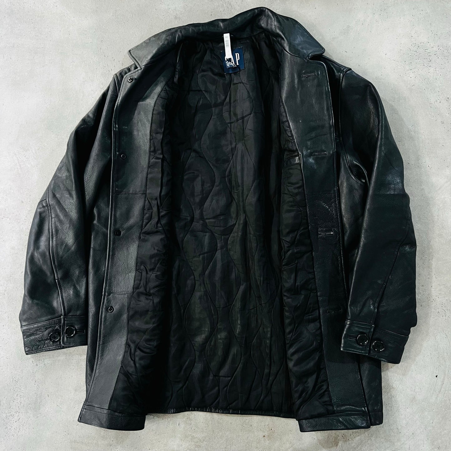 Vintage Gap Retro Mid-Length Leather Jackets