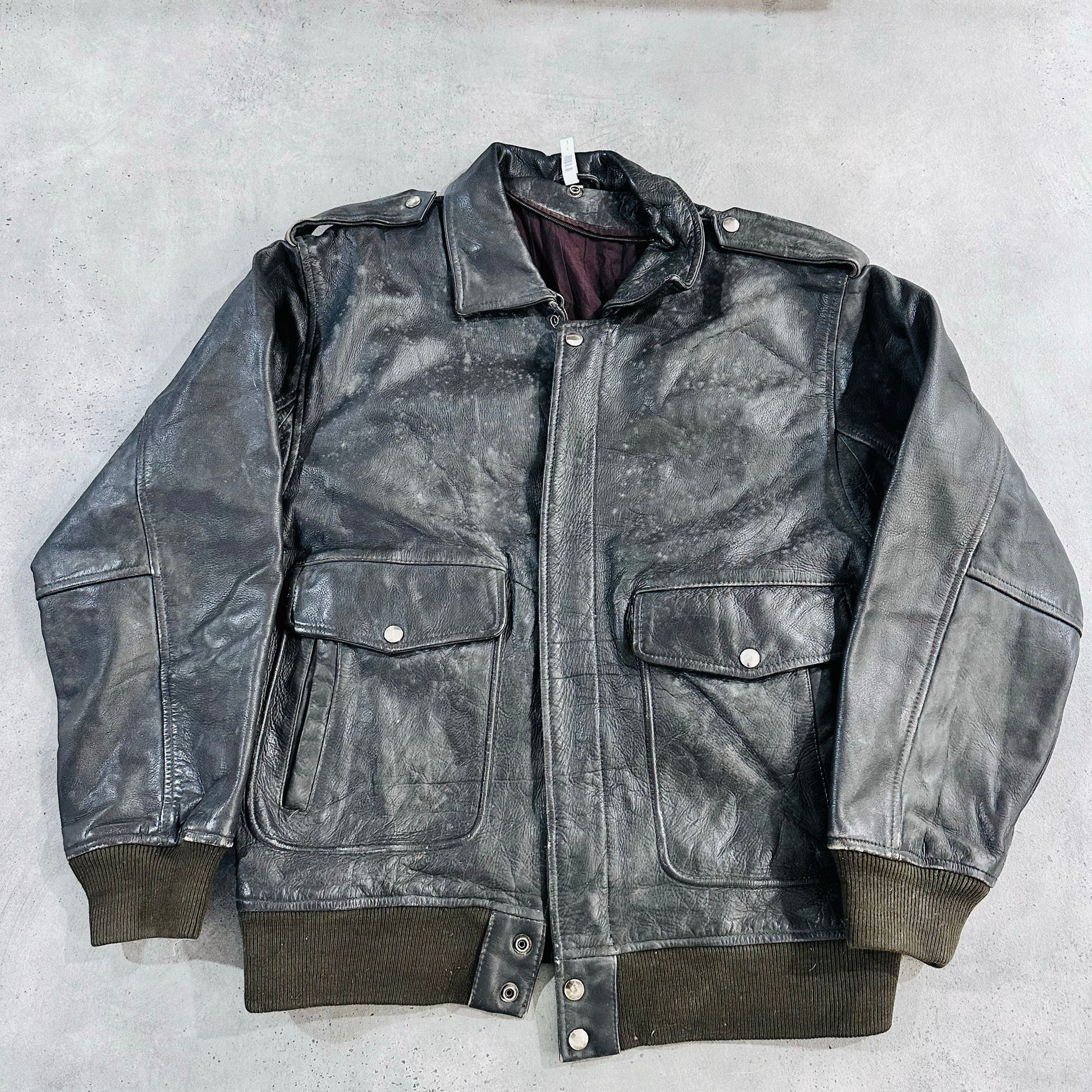 Vintage 70s-90s France Military Flight Leather Jackets