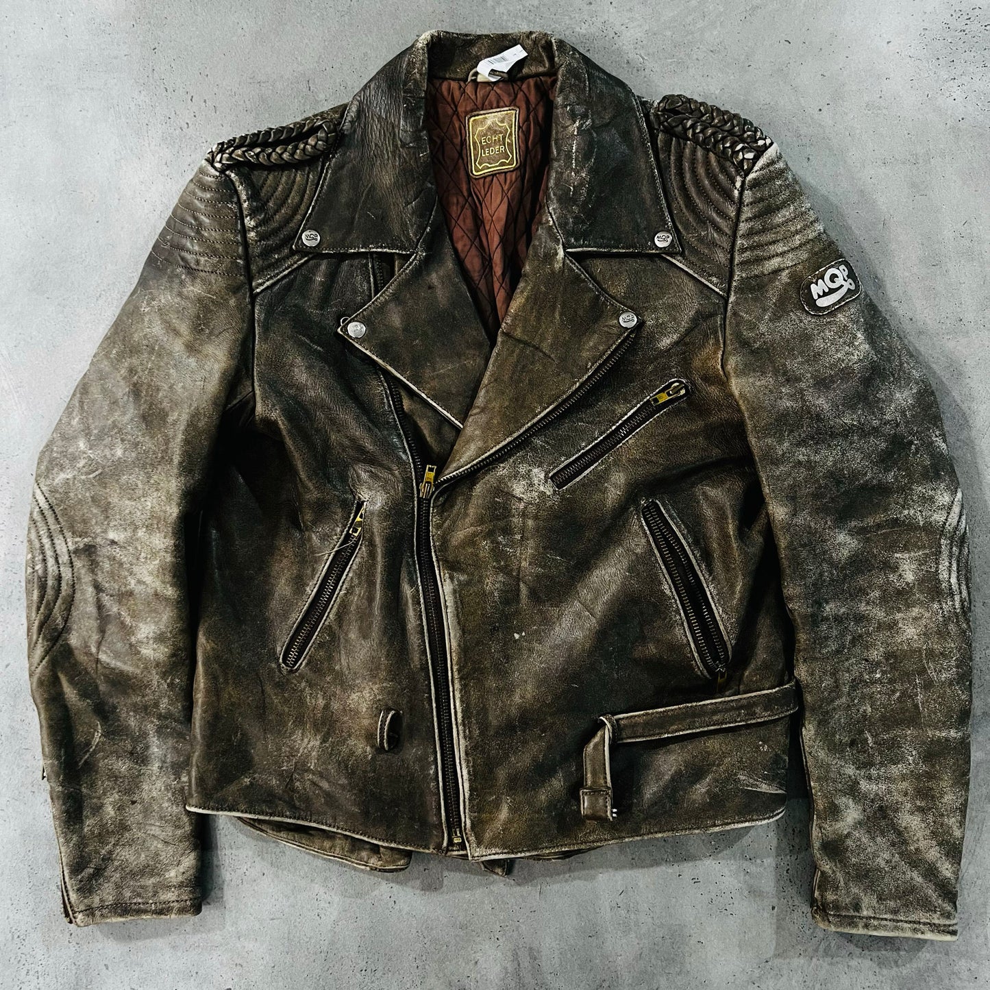 Vintage 70s-90s Netherlands Retro Double Rider Leather Jackets