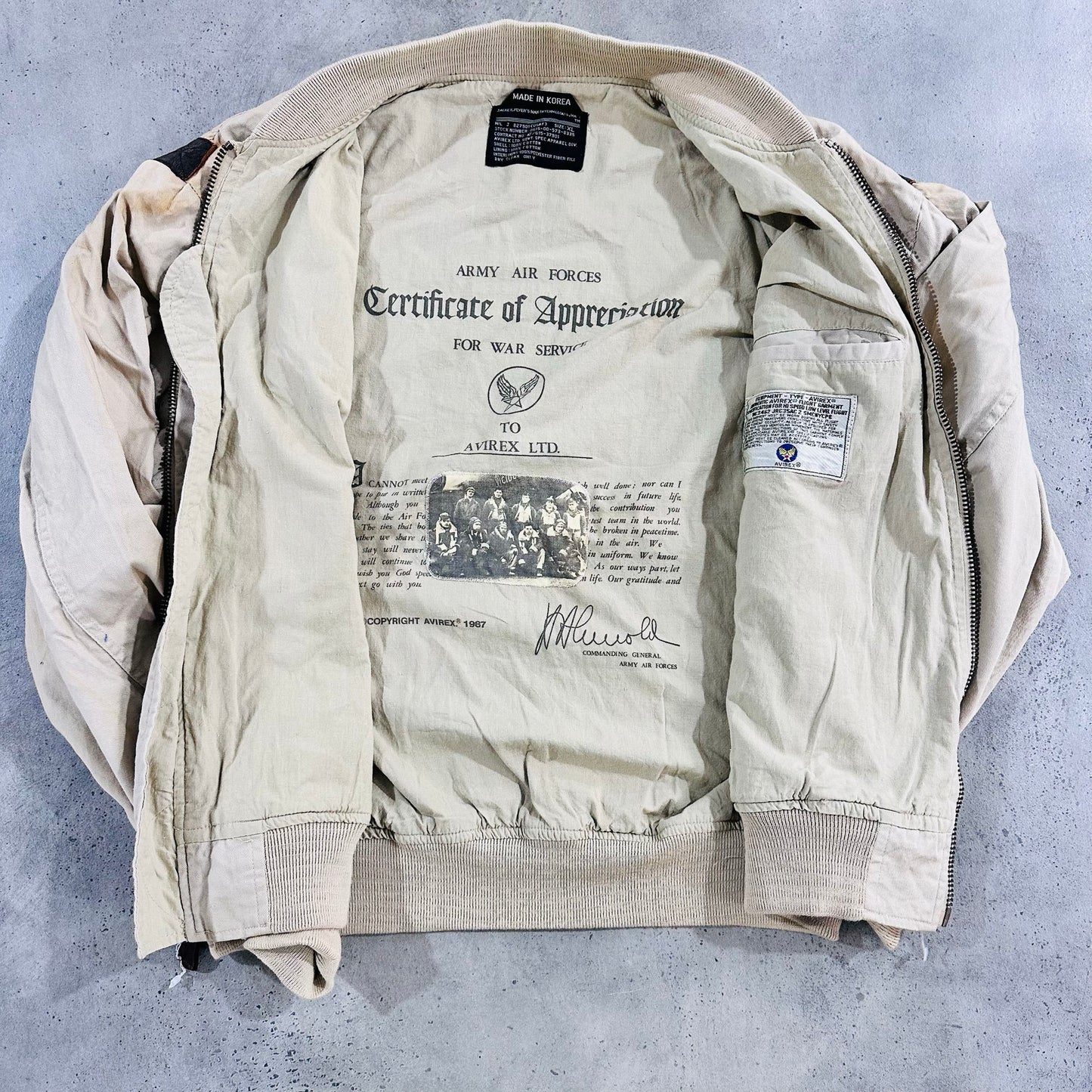 Vintage 70s-90s South Korea Avirex Military Flight Jackets