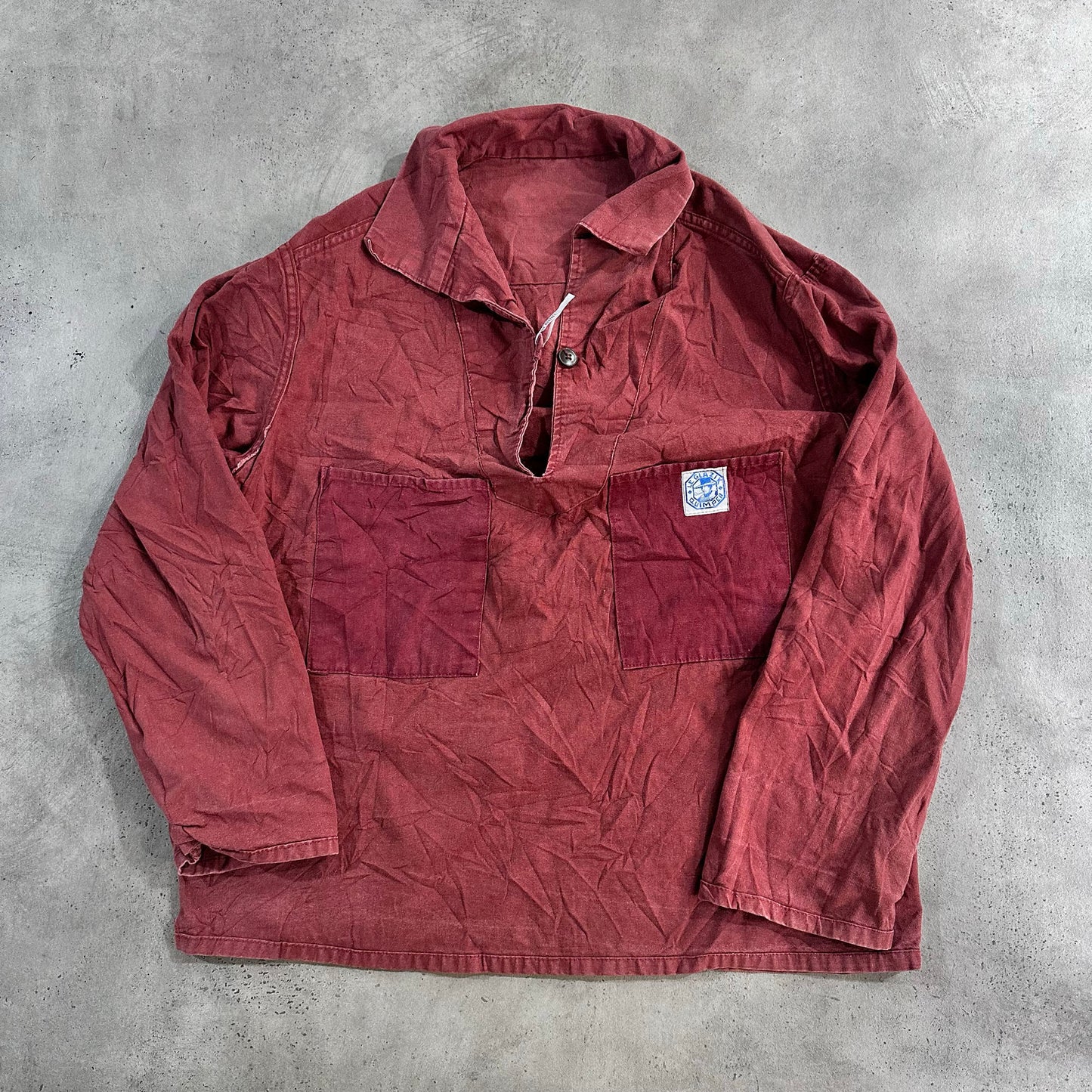 Vintage 70s-90s France Le Glazik Workwear Fisherman Smocks