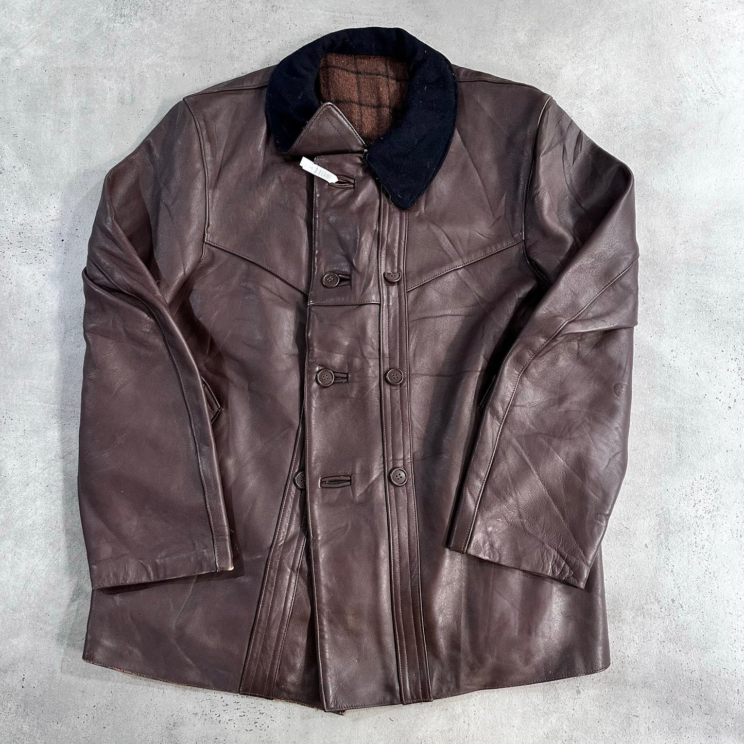Vintage 50s-60s France Workwear Mid-Length Leather Jackets