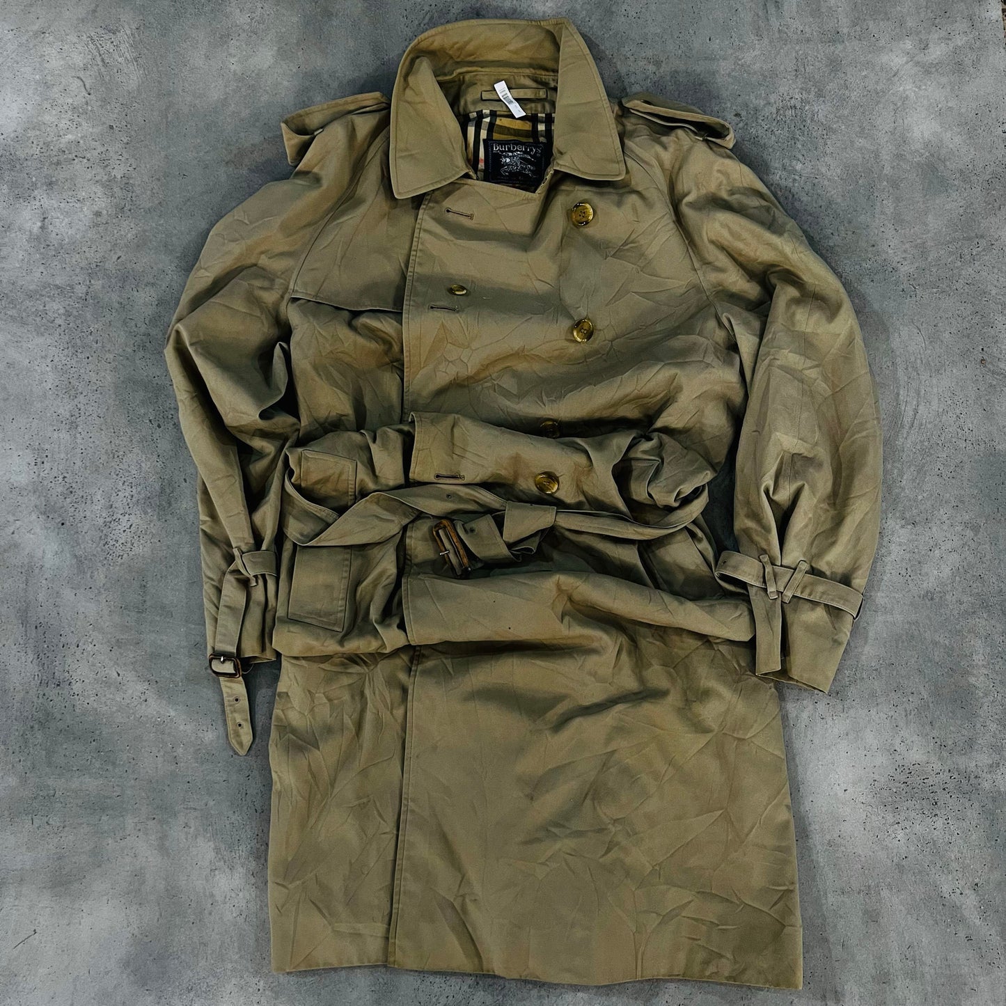 Vintage 70s-90s England Burberry Pre-owned Luxury Trench Coats